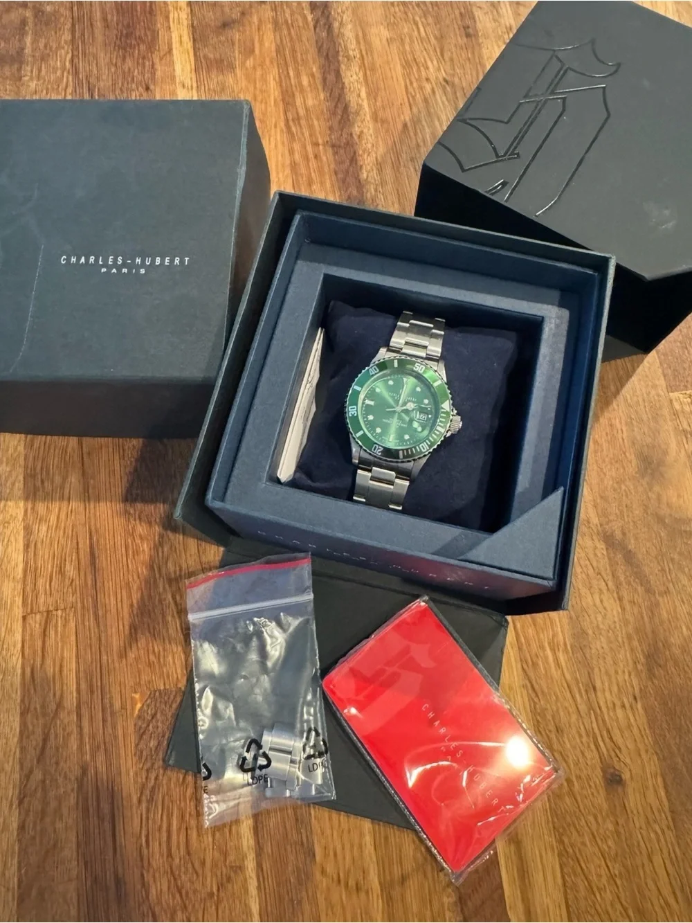 Classic Green Dial Stainless Steel Men’s Watch